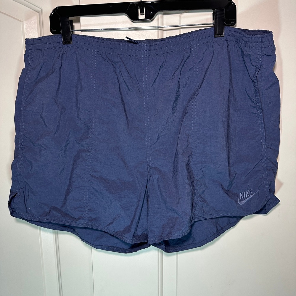 Vintage Nike‎ Running Shorts Swim Trunks Lined Athletic Gym Training Blue Large